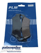 Cargar imagen en el visor de la galería, JUEGO PASTILLAS FRENO PLM TRAS PULSAR NS200/ 150/ 160/ RS200/ AS200/ PULSAR180/ SPEED/ DUKE125/ 200/ 250MV/ BWS FI/ MT03/ XT660MV/ DOMINAR400/ XRE300/ CB500/ CBR250R
